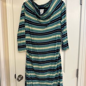 Patagonia XL knit dress with drape neck EUC